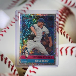 Justin Steele - 2025 Topps Heritage - #403 - Chrome Silver Sparkle Refractor SP - Bild 1 von 2