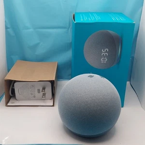 Echo Dot 4. Gen Smart Lautsprecher Uhr Alexa Twilight Blue - B7W644 #UG4401  - Bild 1 von 7