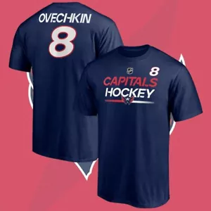 HOT NEW !!! Alexander Ovechkin #8 Washington Team Name & Number T-Shirt S-5XL - Picture 1 of 4