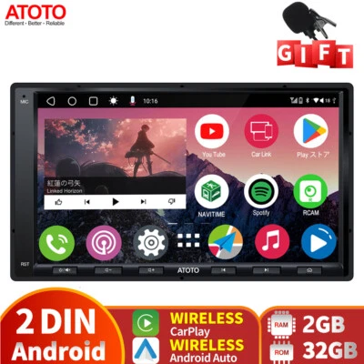 ATOTO A6PF Wireless Android Auto CarPlay Car Stereo 7" 2DIN GPS Track NAVI Radio - image 1 of 4