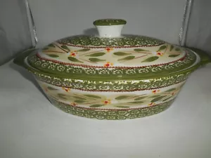 Vintage Temptations by Tara Old World grün 3,5 Quart bedeckt Keramik Kasserolle - Bild 1 von 6