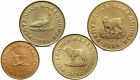 Macedonia 4 Coins Set 50 Deni 1 - 2 - 5 Denar Lynx Dog Fish Bird 1993 - 2014 Unc