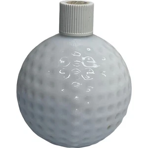 Vintage Avon Milk Glass Footed Golf Ball 3 Fl Oz Protein Hair Lotion Full *read - Picture 1 of 6