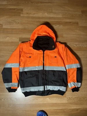 Safetyline ANSI 107-2004 class 2 level 2 3M reflective jacket high vis Large - Image 1 of 4