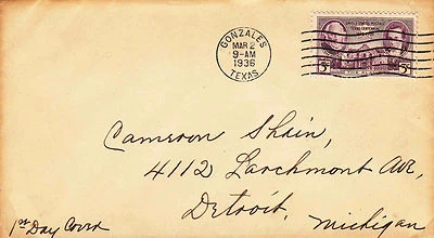 US FDC Sc # 776 Texas Centennial - US 8163 - Image 1 of 2