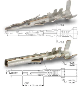 Delphi ( Male & Female ) Weather-Pack Terminal 10,12 GA, Tin Plated (30 Pair ) - Picture 1 of 8
