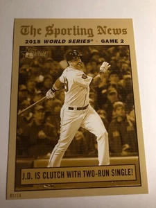 2019 Topps Heritage Jumbo 5x7 JD Martinez Single World Series 306 01/10 - Picture 1 of 1