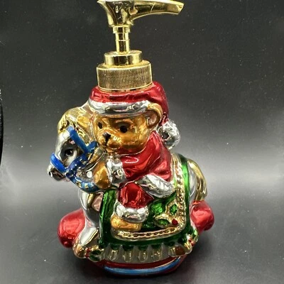 Dispensador de jabón de Navidad Allure 1997 caballo mecedor de peluche 5,5" T Foto 1 de 4