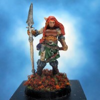 Painted Reaper BONES Miniature Female Warrior