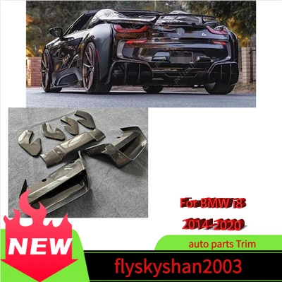 Juegos de difusores de labios divisores de parachoques trasero de fibra de carbono para BMW i8 14-2020 7 piezas Foto 1 de 4