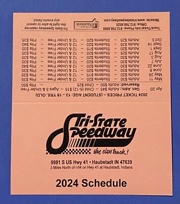 Horario TRI-STATE SPEEDWAY 2024 🚙💨💨 ¡¡BEEP BEEP!!️ Foto 1 de 2