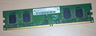 QIMONDA 256MB PC2-4200 533 MHz 240 Pin DIMM DDR2 SDRAM Memory HYS64T32000HU-3.7 - Image 1 of 2
