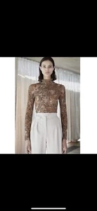Nanushka Madi Snake Skin Mesh XS Top - Bild 1 von 10
