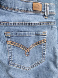 Jordache Girls Blue 5 Pocket Bootcut Jeans Size 16 1/2 Plus - Picture 1 of 7