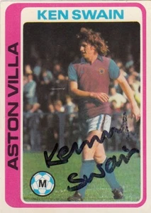 *LOW START BID* SIGNED TOPPS 1979/80 Trading Card KENNY SWAIN - ASTON VILLA - Imagen 1 de 1