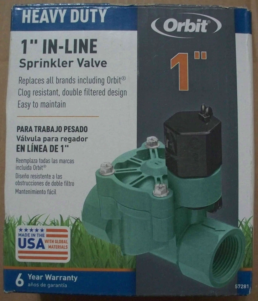 Orbit 57281 1" Inline Heavy Duty Sprinkler Zone Valve - USA - Combine Shipping - Image 1 of 1