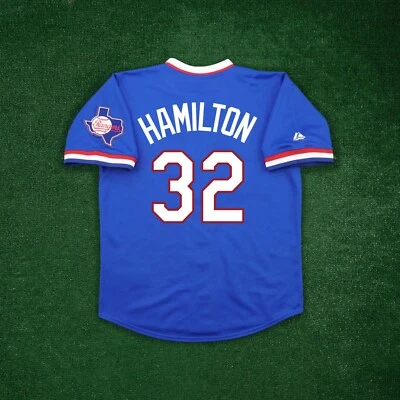 Josh Hamilton 1984 Texas Rangers Cooperstown Men's Alt Blue Throwback Jersey - Image 1 of 4