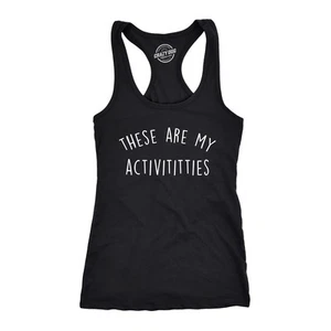 Camiseta sin mangas These Are My Activitities Fitness Tank Sarcástico Novedad para mujer - Imagen 1 de 7