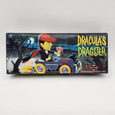 Vintage Polar Lights Dracula's Dragster 5026 Horror Plastic Model Kit Open Box - Image 1 of 4