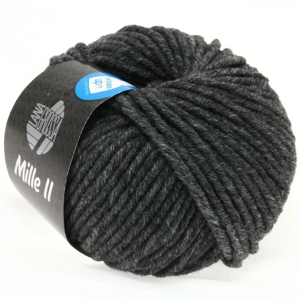 Lana Grossa Mille II 016 Anthrazit 50g wolle