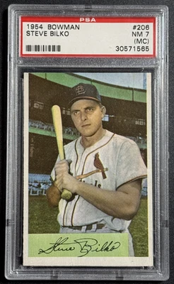 1954 Bowman #206 Steve Bilko PSA 7(MC) NM - Image 1 of 2