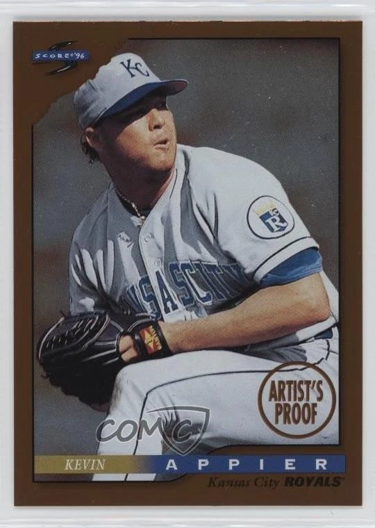 1996 Score Dugout Collection Series 2 Artist's Proof Kevin Appier #9 - Image 1 of 2