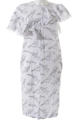 ASOS Vestido a media pierna Mujeres Vestido Talla EU 34 blanco-negro - Imagen 1 de 4