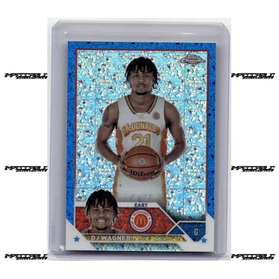 2023 Topps Chrome McDonald's A/A - Blue Diamond #59 DJ Wagner Rookie /99 - Image 1 of 2
