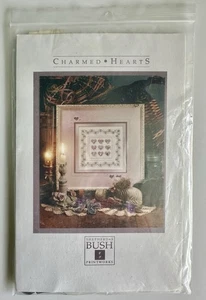 SHEPHERD'S BUSH Charmed Hearts Cross Stitch Pattern & Embellishments Kit - Picture 1 of 3