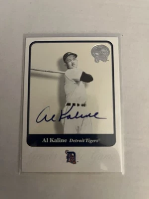 2001 Fleer Greats of the Game Al Kaline Auto Card Detroit Tigers Autograph IP - Image 1 of 2