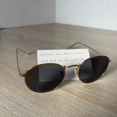 Ray-Ban RB3447 Round Metal 001 Sonnenbrille Gold Metallrahmen NUR 50-21 Italy - Bild 1 von 4