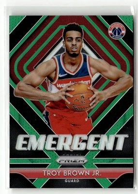 2018-19 Panini Prizm #15 Troy Brown Jr. Emergent Green - Image 1 of 2
