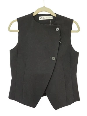 Chaleco Zara ZW Collection Envolvente Negro Talla XS NUEVO SIN ETIQUETAS Foto 1 de 4
