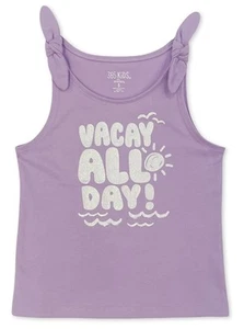 NWT-Girls Shoulder Tie Tank Top By 365 Kids From Garanimals, Size 5 - Picture 1 of 3