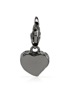 HELLMUTH CROCO STYLE 925 STERLING SILVER HEART NECKLACE BRACELET PENDANT CHARM - Picture 1 of 3