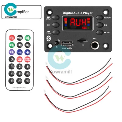 Bluetooth 5.0 Audio Amplifier Board Stereo MP3 Decoder Digital Power Amp 12V - Image 1 of 4
