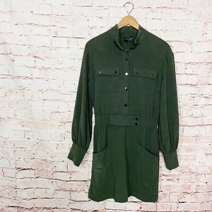 Line & Dot Poppy Mino Dress In Olive Long Sleeve Womens Size Medium - Picture 1 of 6