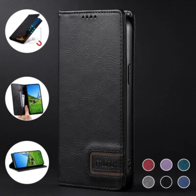 Genuine Leather Wallet Case Slim Flip Cover for Google Pixel 6A/7A/8A/6/7/8 Pro - Image 1 of 4