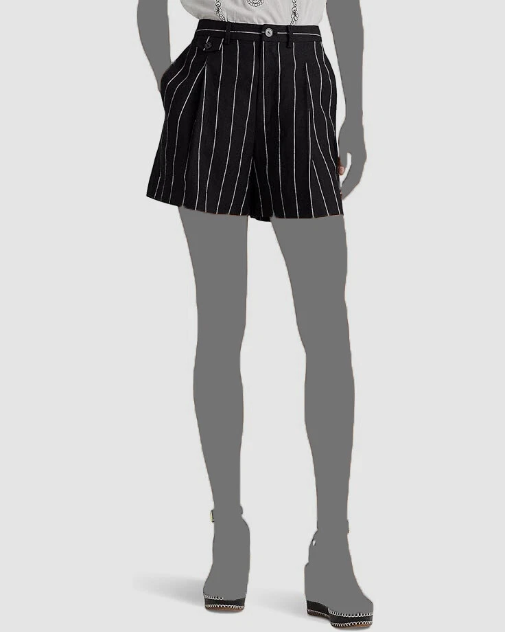 lauren ralph lauren Women’s Skirt 16 Black White Stripes