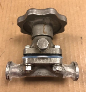 ITT DN15 1/2" Stainless Steel Handwheel 913 Manual Hygienic Diaphragm Valve - Picture 1 of 4