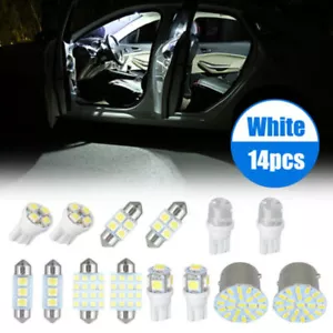 Combo de 14 luces interiores LED para automóvil SUV cúpula mapa puerta matrícula bombillas blancas - Imagen 1 de 14