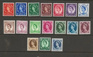GB (25-2503) QE11 X 1952 SG515-531 SET DEFINITIVO DI 17 TUD/CRN WMK UMM - Foto 1 di 1