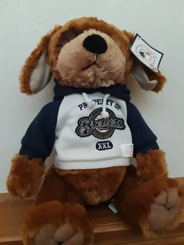 MLB Milwaukee Brewers Good Stuff Plush Bear W/Hoodie. NWT MLB Merchandise Cover