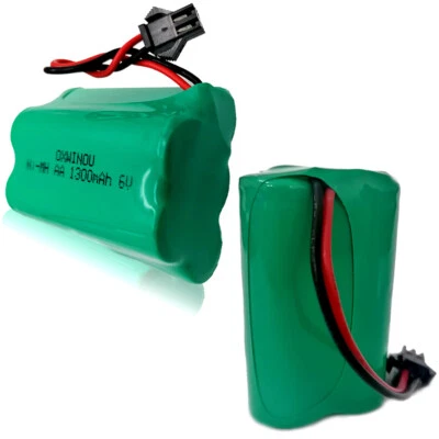 6V 1300mAh Ni-MH AA SM2P Rechargeable Battery Pack Plug For Toy Remote Car 2PCS - Image 1 of 4