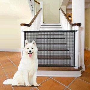 Baby Gate for Stairs No Drill - 43.3" W X 28.3" H Portable Retractable Mesh D... - Picture 1 of 6