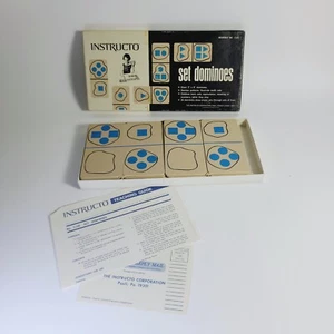 Juego de instrucciones dominó #1120 Paoli PA gigante 3”x6” ilustrar juegos de matemáticas de colección - Imagen 1 de 5