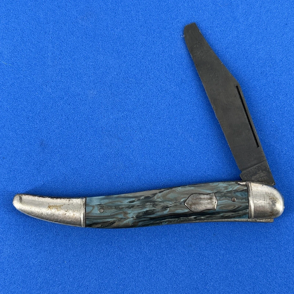 Винтажный Imperial Prov США карманный нож - длинный ручка нож зеленый / синий - Изображение 1 из 4