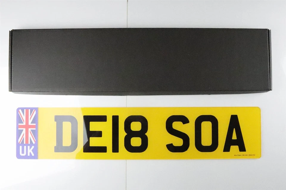 Matte Black Luxury Number Plate Postal Packaging Gift Boxes - Image 1 of 4