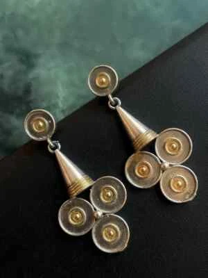 Dual Tone Antique Earring - Image 1 of 3