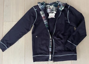 Hatley Boys Zipper Cotton Hoodie Hoody Navy Blue. Size 8 Years. BNWT. - Picture 1 of 10
